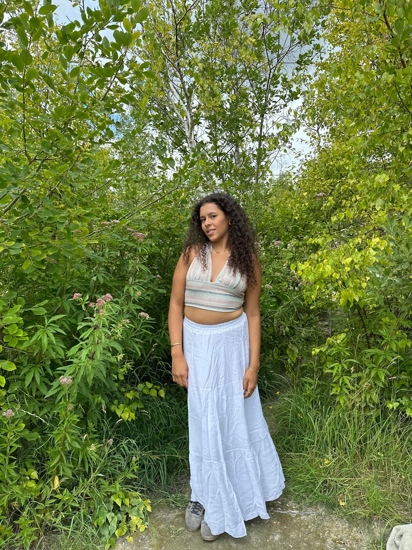 Kiera long skirt - White