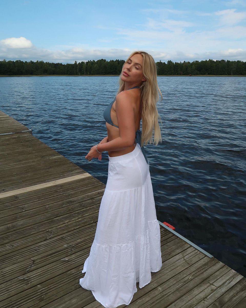 Kiera long skirt - White