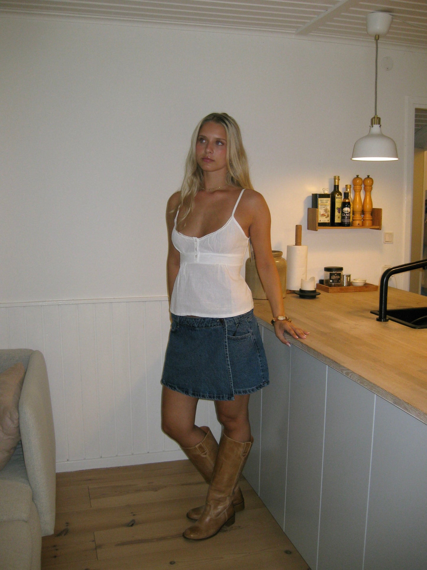 Amilie denim skorts - Blå