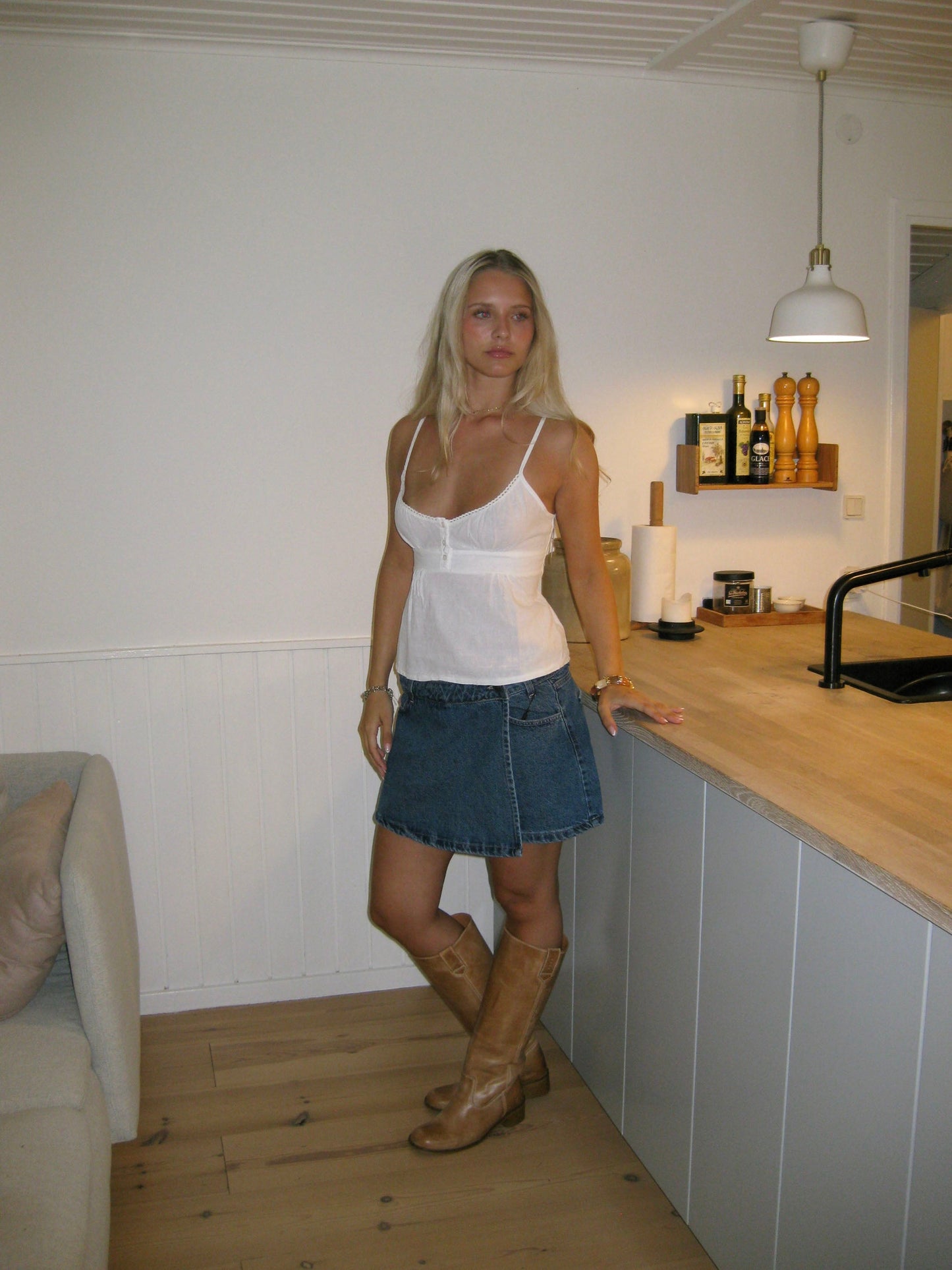 Amilie denim skorts - Blå