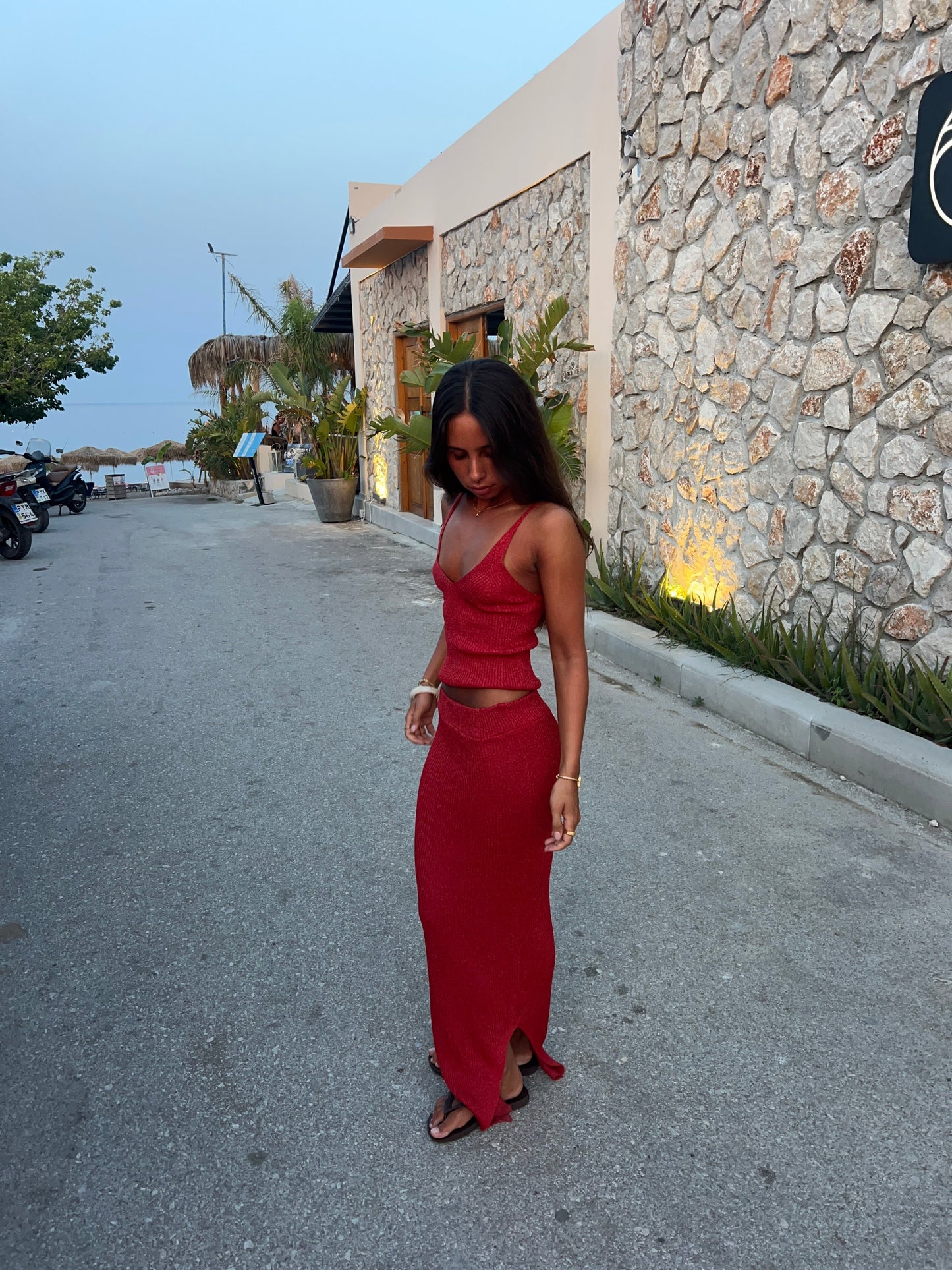 Malie glitter skirt - Red