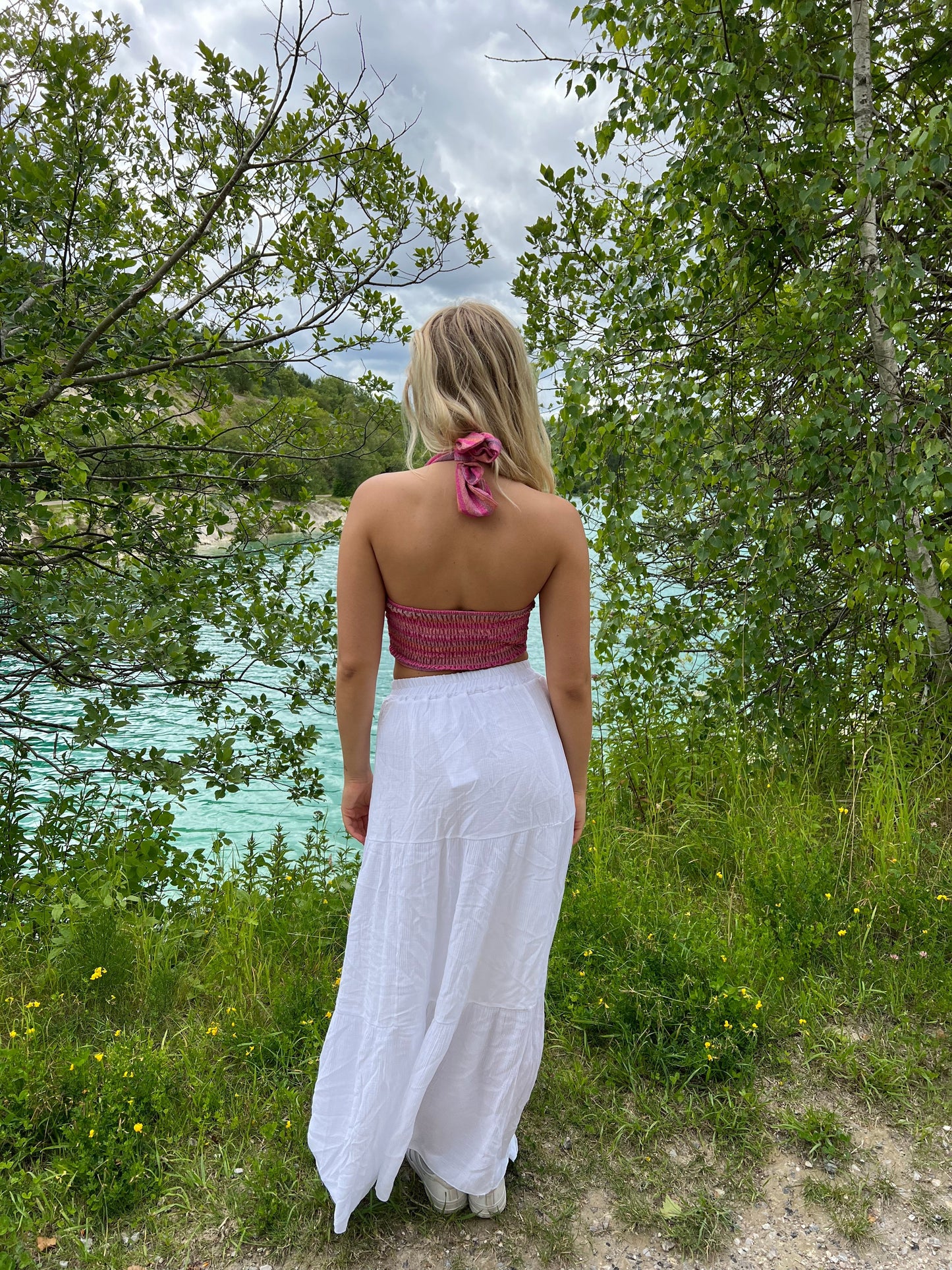 Kiera long skirt - White