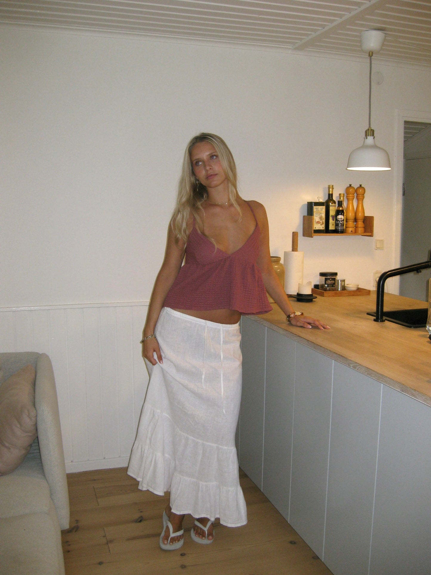 Huda maxi skirt - White
