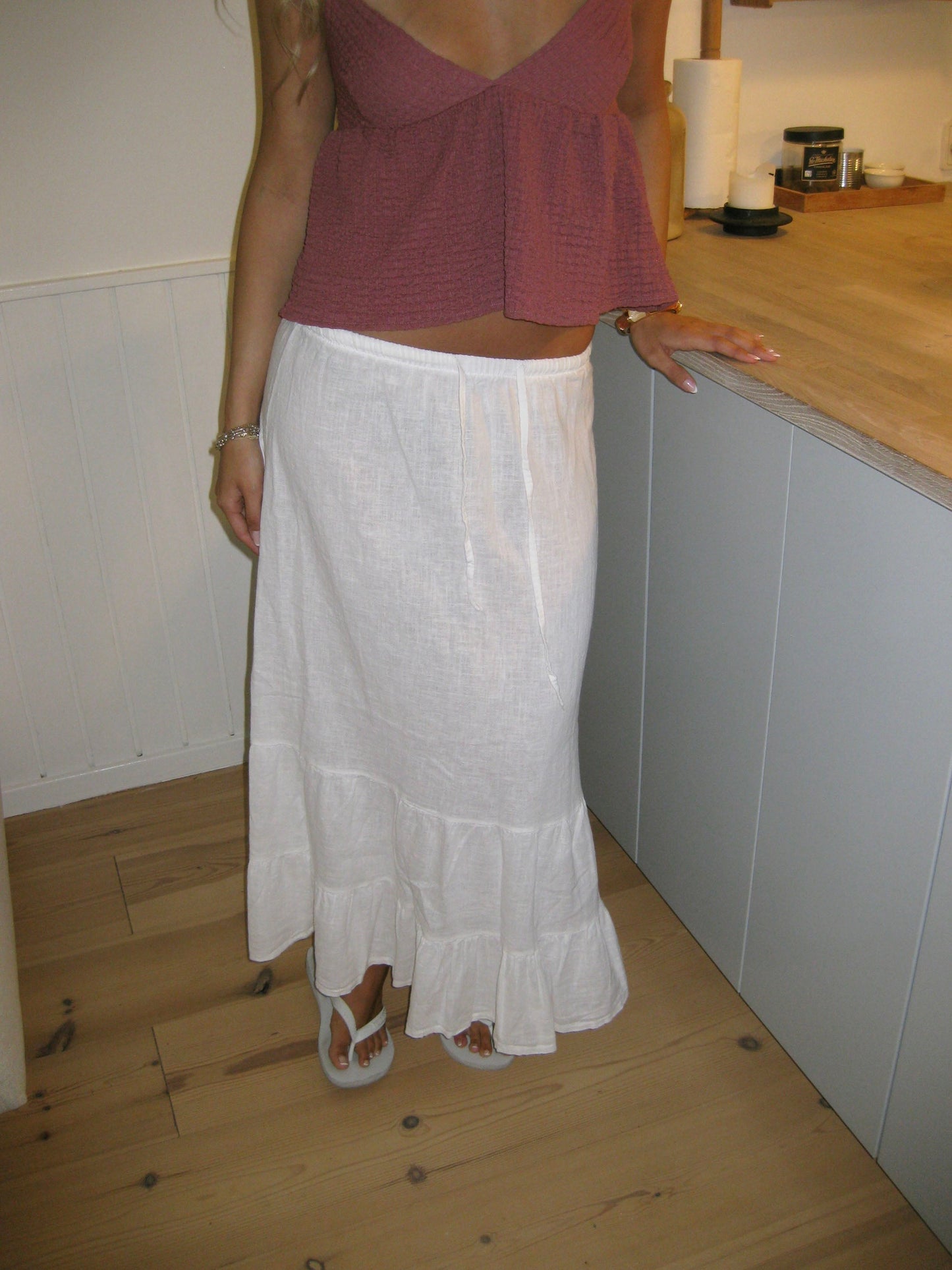 Huda maxi skirt - White