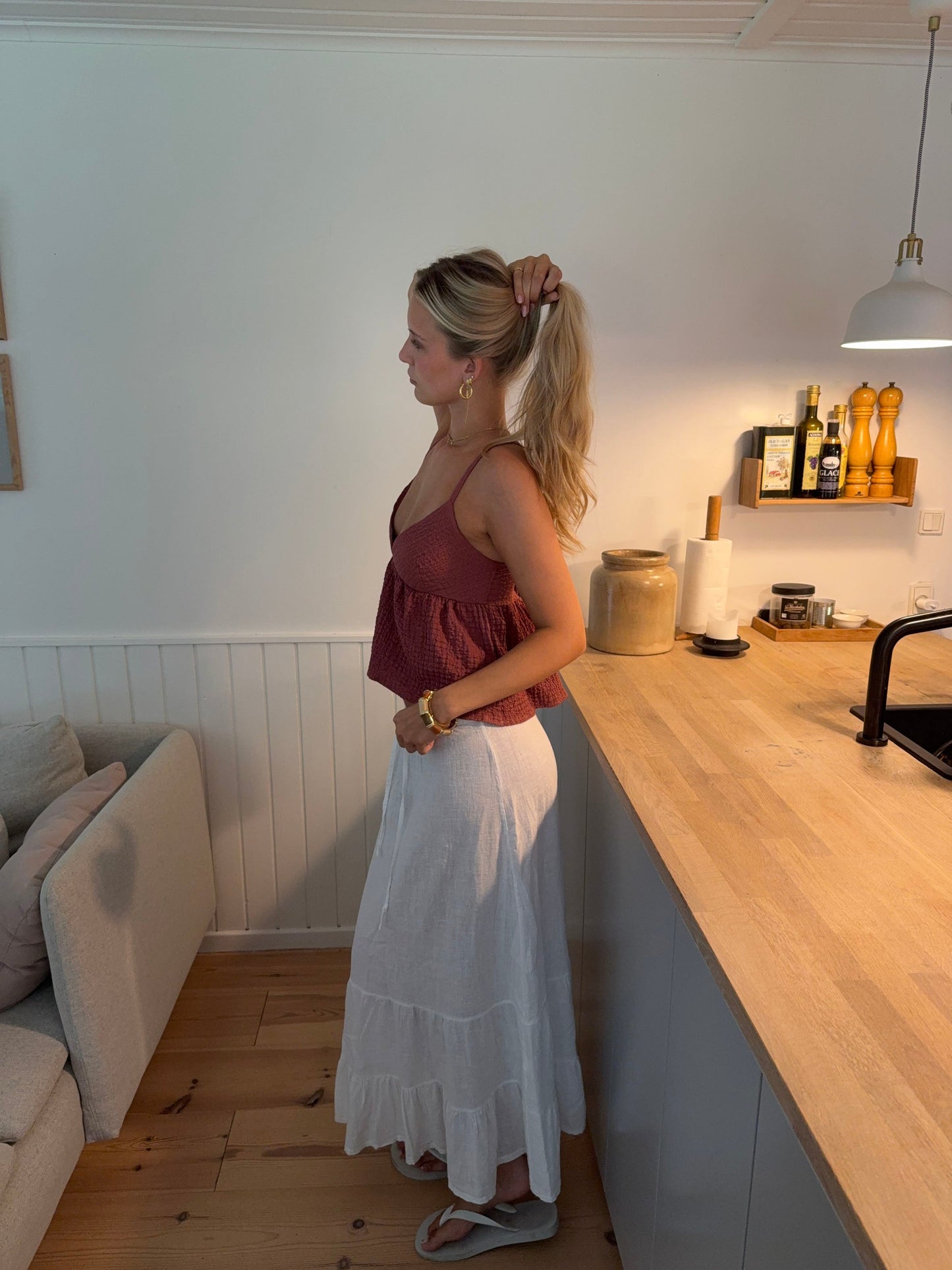 Huda maxi skirt - White