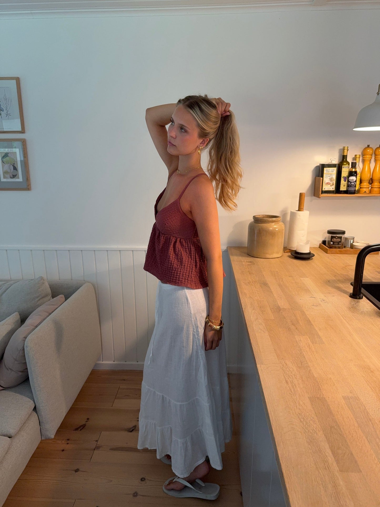 Huda maxi skirt - White