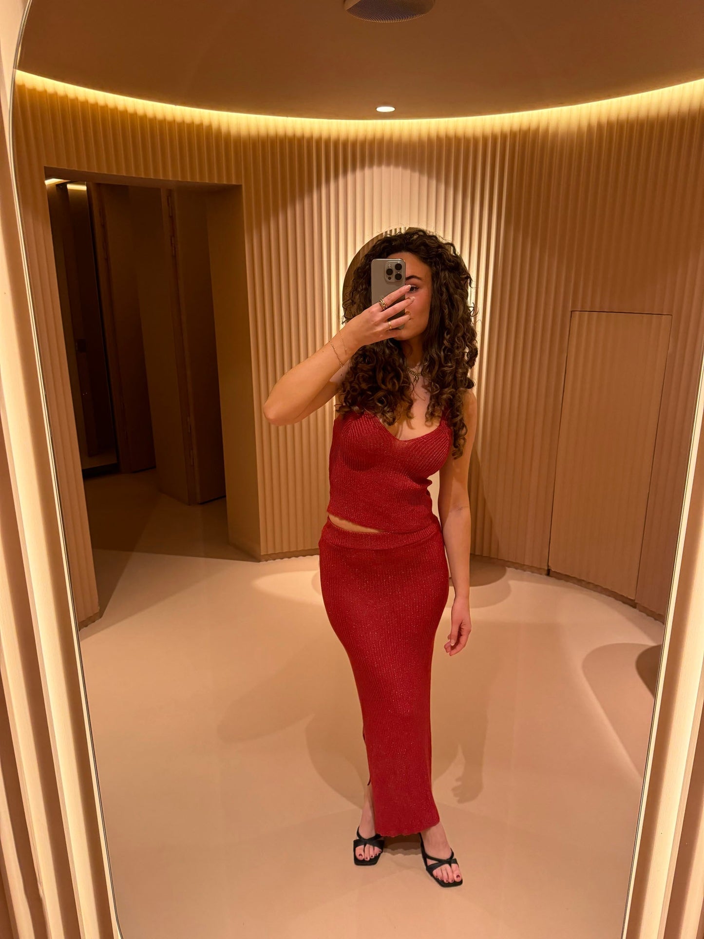 Malie glitter skirt - Red